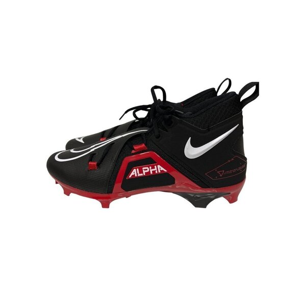 NEW! Nike Alpha Menace Pro 3 Black Red Football Cleats Men\'s Size 13 main image 6